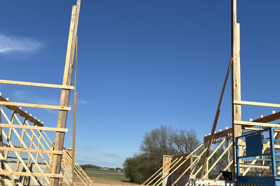 Posts — First timbers in the ground.