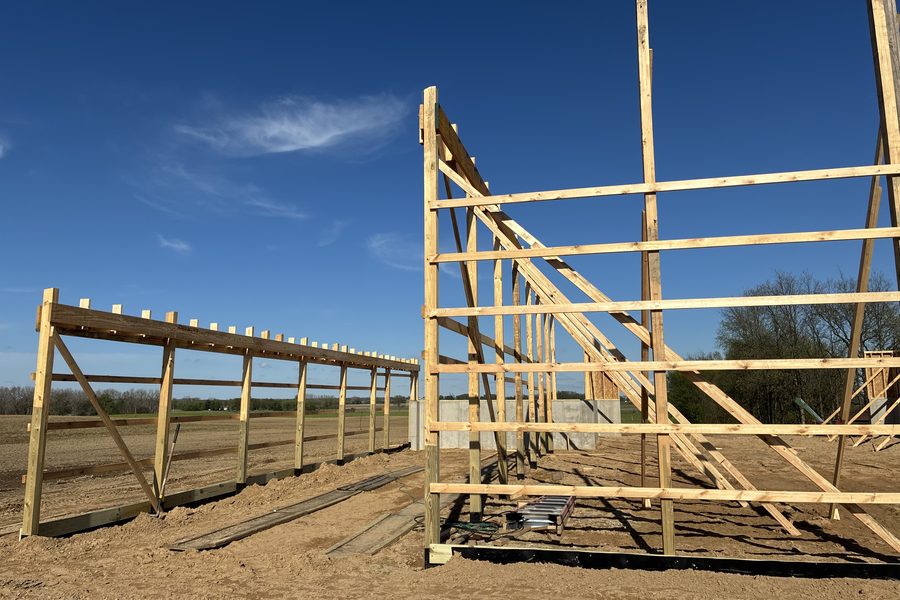 Framing — Walls up, still open to the sky.